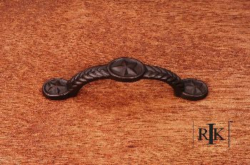 RKI CP-409-RB: 3" cc Rugged Texas Star Cabinet Pull - Oil Rubbed Bronze
