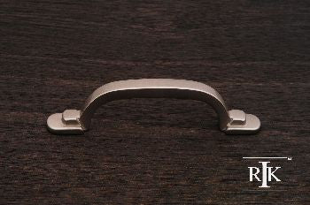 RKI CP-42-P: 3" cc Two Step Foot Rectangular Cabinet Pull - Pewter