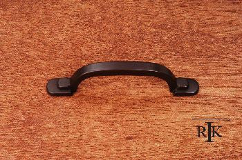 RKI CP-42-RB: 3" cc Two Step Foot Rectangular Cabinet Pull - Oil Rubbed Bronze