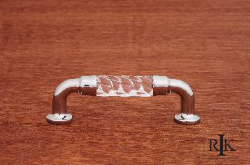 RKI CP-43-C: 3" cc Bow Acrylic D-Handle Cabinet Pull - Polished Chrome