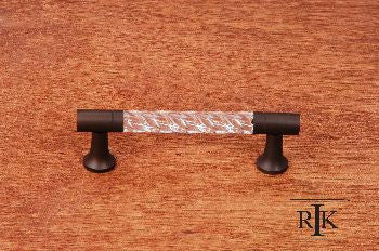RKI CP-47-RB: 3" cc Acrylic Swirl Cabinet Pull - Oil Rubbed Bronze