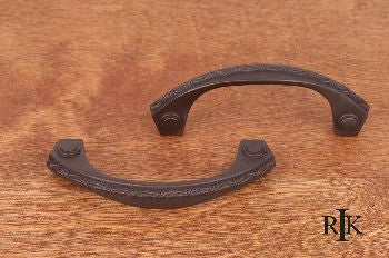 RKI CP-5617-RB: 3" cc Deco-Leaf Bow Cabinet Pull - Oil Rubbed Bronze