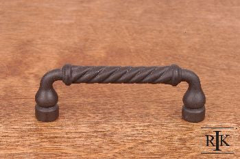 RKI CP-800-RB: 3" cc Twisted Cabinet Pull - Oil Rubbed Bronze