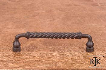 RKI CP-801-RB: 5" cc Twisted Cabinet Pull - Oil Rubbed Bronze