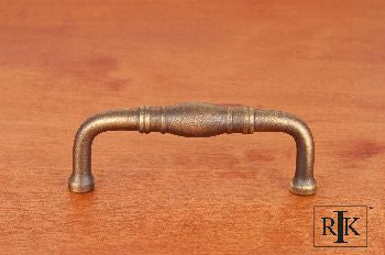 RKI CP-807-AE: 3" cc Barrel D-Handle Cabinet Pull - Antique English