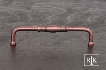 RKI CP-808-DC: 5" cc Barrel Middle Cabinet Pull - Distressed Copper