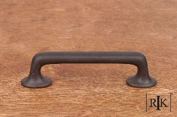 RKI CP-809-RB: 4" cc Distressed Rustic Cabinet Pull - Oil Rubbed Bronze