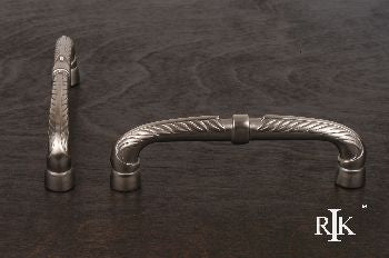 RKI CP-863-P: 5" cc Bow Cabinet Pull w/Petals And Solid Line - Pewter