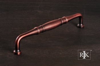RKI PH-4621-DC: 12" cc Barrel Middle Appliance Pull - Distressed Copper