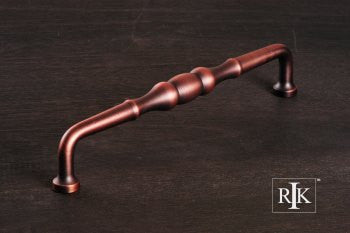 RKI PH-4701-DC: 12" cc Beaded Middle Appliance Pull - Distressed Copper