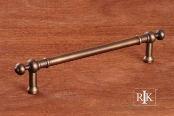 RKI PH-4622-AE: 12" cc Plain Appliance Pull w/Decorative Ends - Antique English