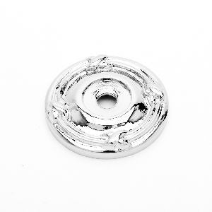 RKI BP-487-PN: 1-1/4" Line & Cross Cabinet Knob Backplate - Polished Nickel