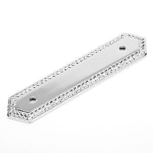 RKI BP-7813-PN: 3-1/2" cc Rope Edge Backplate - Polished Nickel
