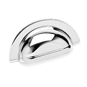 RKI CF-5249-PN: 3" cc Smooth Half Circle Cup Cabinet Pull - Polished Nickel
