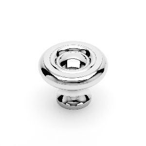 RKI CK-4244-PN: 1-1/4" Solid Georgian Cabinet Knob - Polished Nickel
