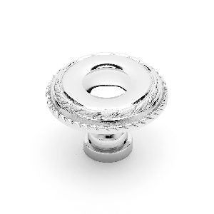 RKI CK-705-PN: 1-1/2" Large Double Roped Edge Cabinet Knob - Polished Nickel