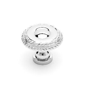 RKI CK-706-PN: 1-1/4" Small Double Roped Edge Cabinet Knob - Polished Nickel