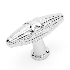 RKI CK-756-PN: Large Crossed Indian Drum Cabinet Knob - Polished Nickel