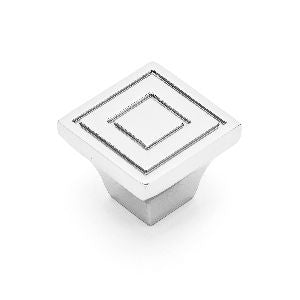 RKI CK-770-PN: Large Contemporary Square Cabinet Knob - Polished Nickel