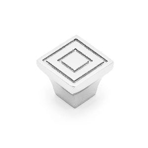 RKI CK-771-PN: 7/8" Small Contemporary Square Cabinet Knob - Polished Nickel