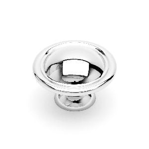 RKI CK-9304-PN: 1-1/2" Smooth Dome Cabinet Knob - Polished Nickel