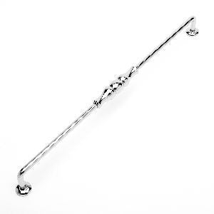 RKI CP-3703-PN: 12" cc Beaded Middle Vertical Cabinet Pull - Polished Nickel