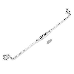 RKI CP-3706-PN: 12" cc Beaded Middle Drop Bail Cabinet Pull - Polished Nickel