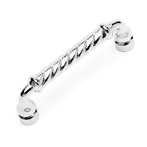RKI CP-800-PN: 3" cc Twisted Cabinet Pull - Polished Nickel