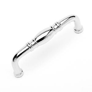 RKI CP-807-PN: 3" cc Barrel D-Handle Cabinet Pull - Polished Nickel