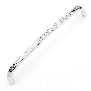 RKI CP-858-PN: 8" cc Lines And Crosses Cabinet Pull - Polished Nickel