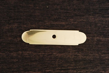 RKI BP-7819: 3-9/16" Small Backplate w/One Hole - Polished Brass