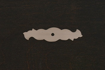 RKI BP-7901-P: 3-5/16" Curvy Single Hole Backplate - Pewter
