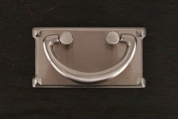 RKI CF-5260-P: 1-1/2" cc Rectangular Base Drop Bail Cabinet Pull - Pewter