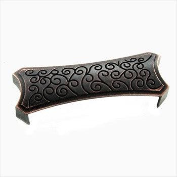 RKI CF-915-VB: 3" cc Rectangular Circle Edge Cup Cabinet Pull - Valencia Bronze