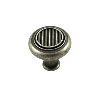 RKI CK-140-WN: 1 1/4" Corcoran Cabinet Knob - Weathered Nickel