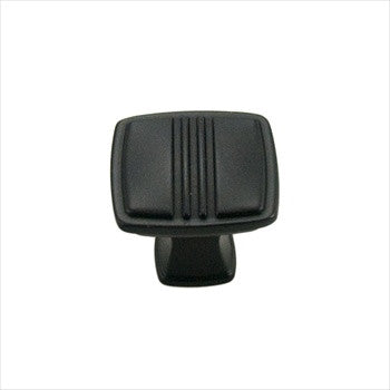 RKI CK-161-BL: 1-1/4" Alder Square Cabinet Knob - Black