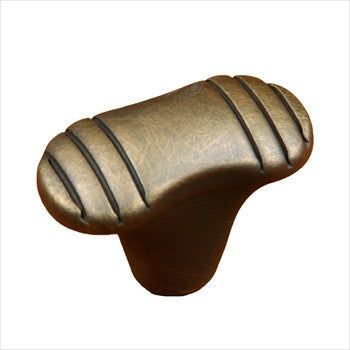RKI CK-783-AE: Large Ridges at Edge Cabinet Knob - Antique English