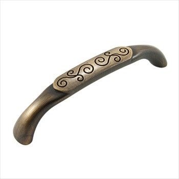 RKI CP-616-BE: 5" cc Palermo D-Handle Cabinet Pull - Brushed English