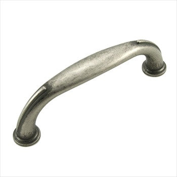 RKI CP-626-WN: 96mm cc Fullerton D-Handle Cabinet Pull - Weathered Nickel