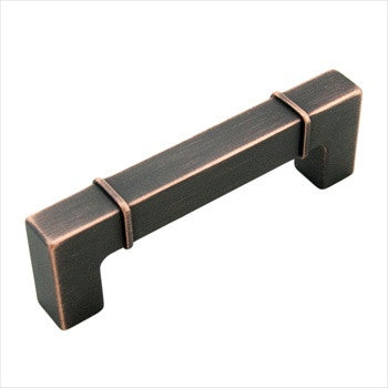 RKI CP-631-VB: 96mm cc Newbury Square Bar Cabinet Pull - Valencia Bronze