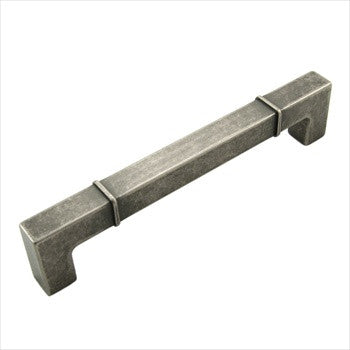 RKI CP-632-WN: 6" cc Newbury Square Bar Pull - Weathered Nickel