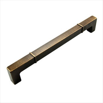 RKI CP-633-BE: 8" cc Newbury Square Bar Pull - Brushed English