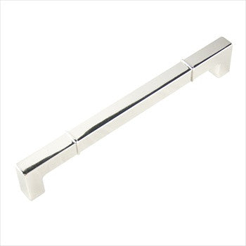 RKI CP-633-PN: 8" cc Newbury Square Bar Pull - Polished Nickel