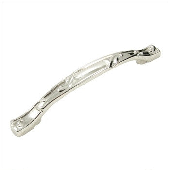 RKI CP-656-PN: 5" cc Nottingham Bow Cabinet Pull - Polished Nickel