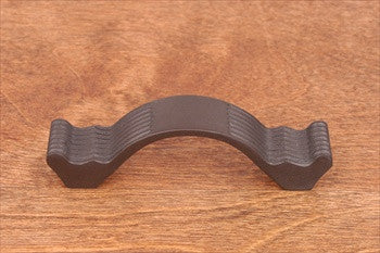 RKI CP-870-RB: 3" cc Wavy Contoured Cabinet Pull w/Lines - Oil Rubbed Bronze