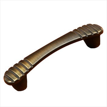 RKI CP-883-AE: 3" cc Ridges at Edge Cabinet Pull - Antique English