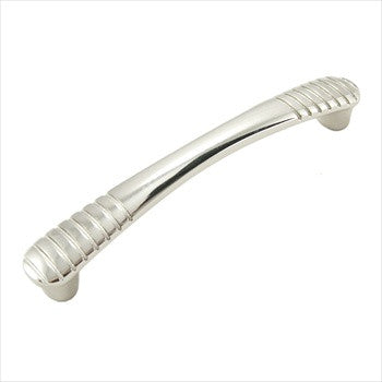 RKI CP-884-PN: 5" cc Ridges at Edge Cabinet Pull - Polished Nickel