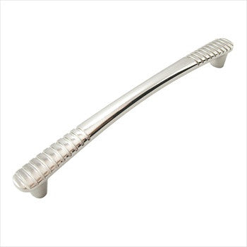 RKI CP-885-PN: 8" cc Ridges at Edge Cabinet Pull - Polished Nickel