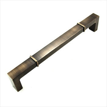 RKI PH-6631-BE: 12" cc Newbury Square Bar Appliance Pull - Brushed English