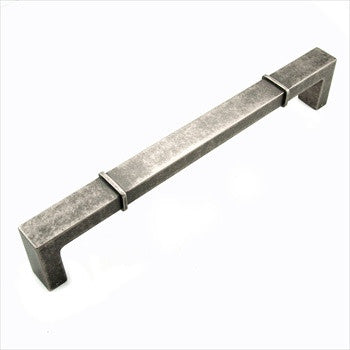 RKI PH-6631-WN: 12" cc Newbury Square Bar Appliance Pull - Weathered Nickel